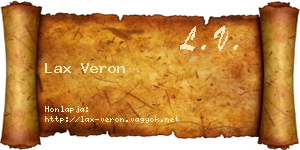 Lax Veron névjegykártya